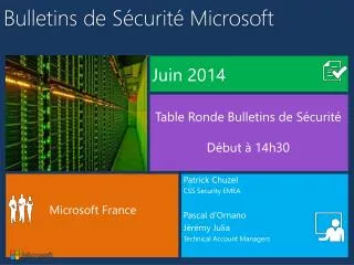 bulletins de s curit microsoft