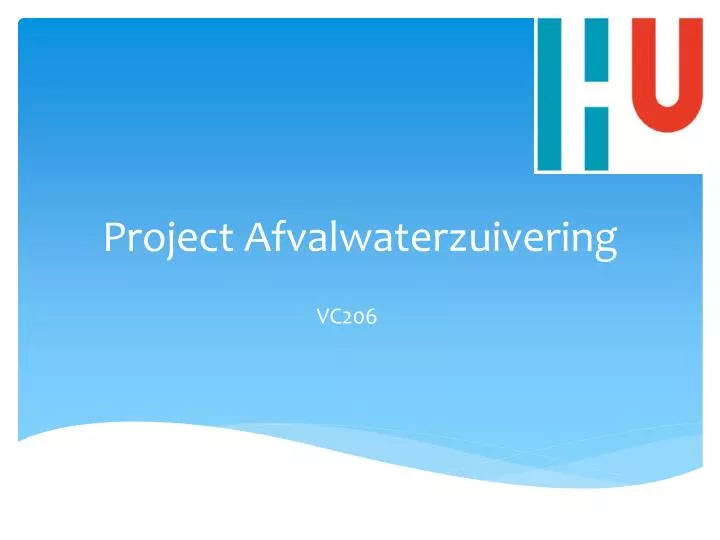 project afvalwaterzuivering