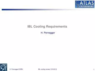 IBL Cooling Requirements