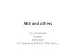 Challenges and Changes in ABS: Insights from Toru Takahashi at APRICOT 2009 - slide 1