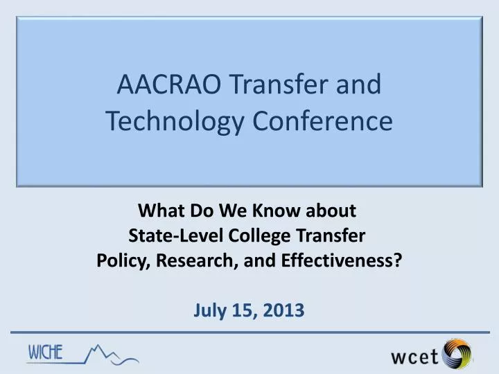 aacrao transfer and technology conference