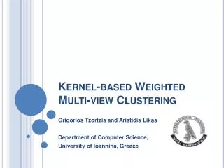Kernel-based Weighted Multi-view Clustering