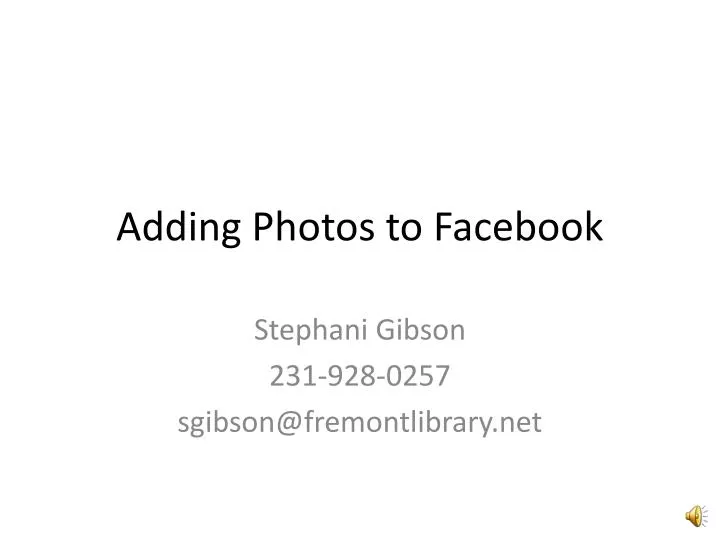 adding photos to facebook