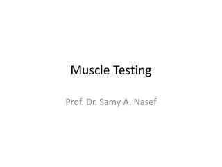 Muscle Testing