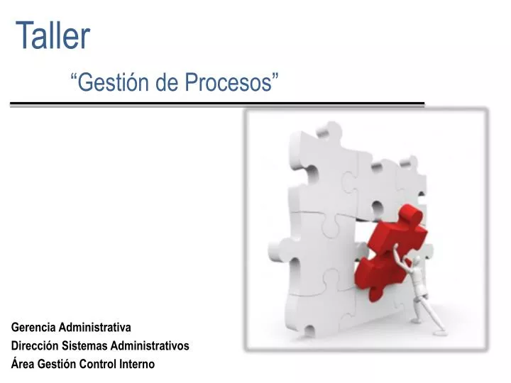 taller gesti n de procesos