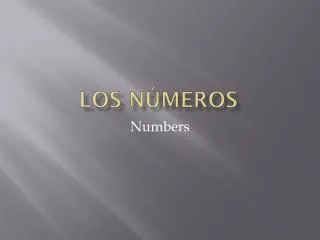 los n meros