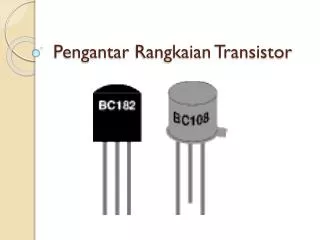 pengantar rangkaian transistor