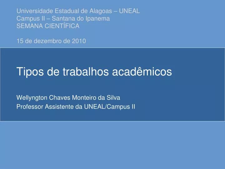 tipos de trabalhos acad micos