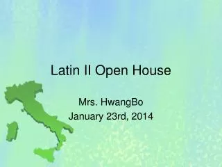 Latin II Open House