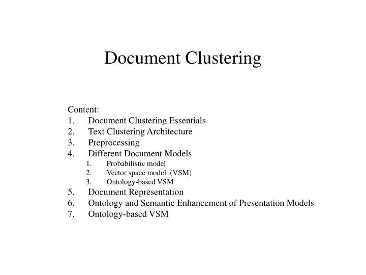 document clustering