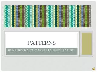 patterns