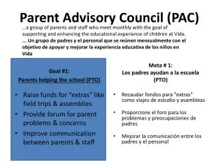 Parent Advisory Council (PAC)