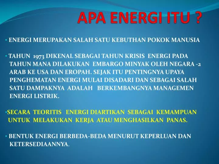 apa energi itu