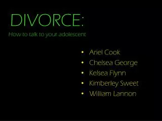 DIVORCE: How to talk to your adolescent