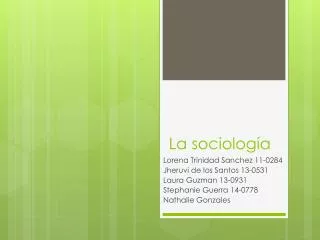 la sociolog a