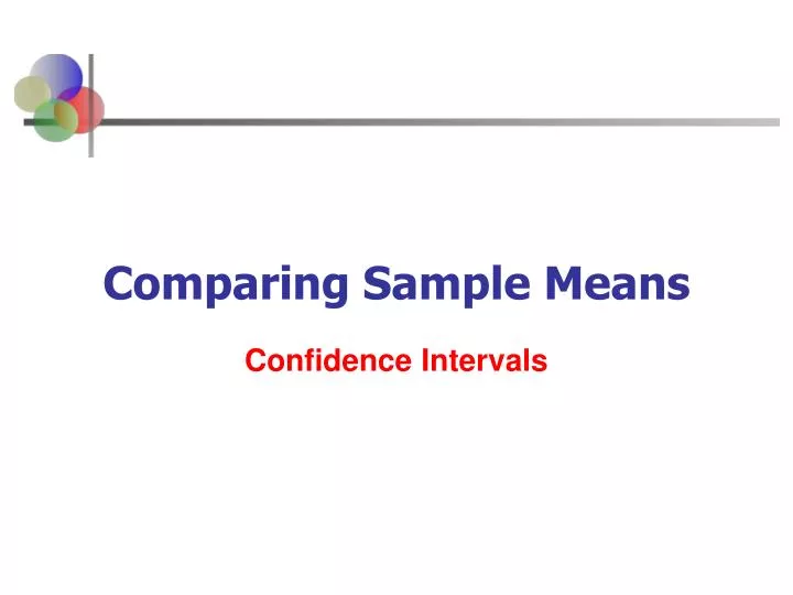 comparing sample means