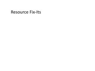 Resource Fix-Its