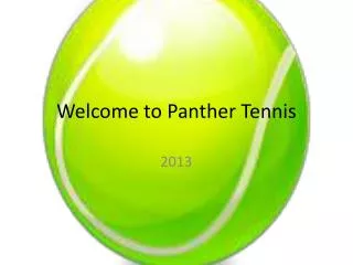 Welcome to Panther Tennis