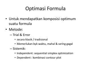 optimasi formula