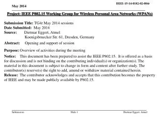 Project: IEEE P802.15 Working Group for Wireless Personal Area Networks (WPANs)