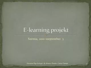 e learning projekt