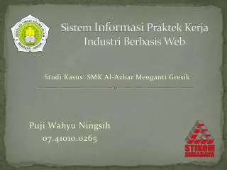 Sistem Informasi Praktek Kerja Industri Berbasis Web