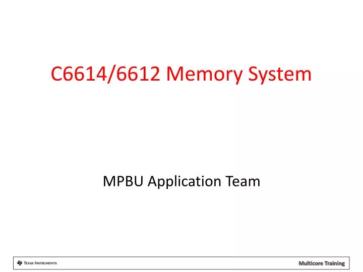 c6614 6612 memory system