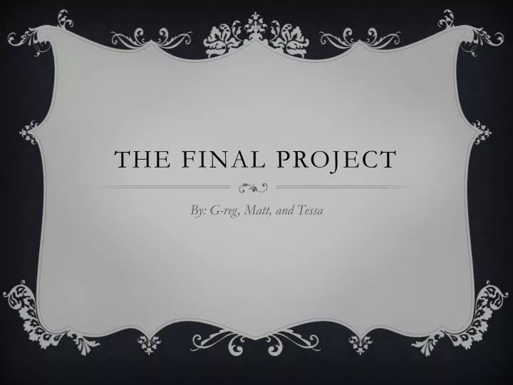 the final project