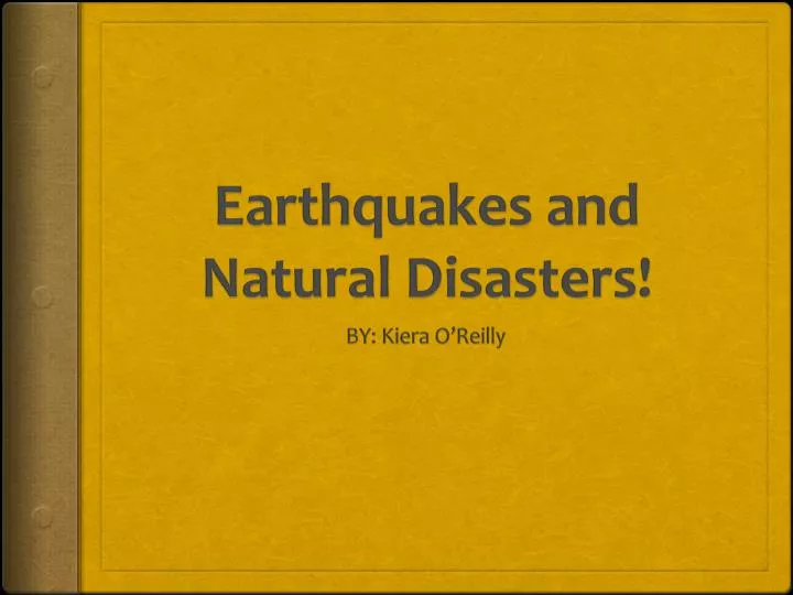 earthquakes and natural disasters