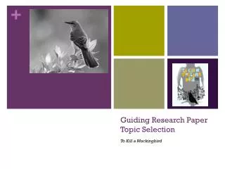 Guiding Research Paper Topic Selection