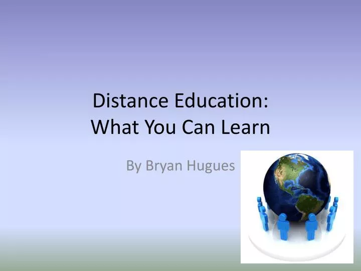 distance education what you can learn
