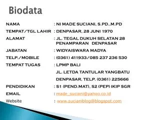 biodata