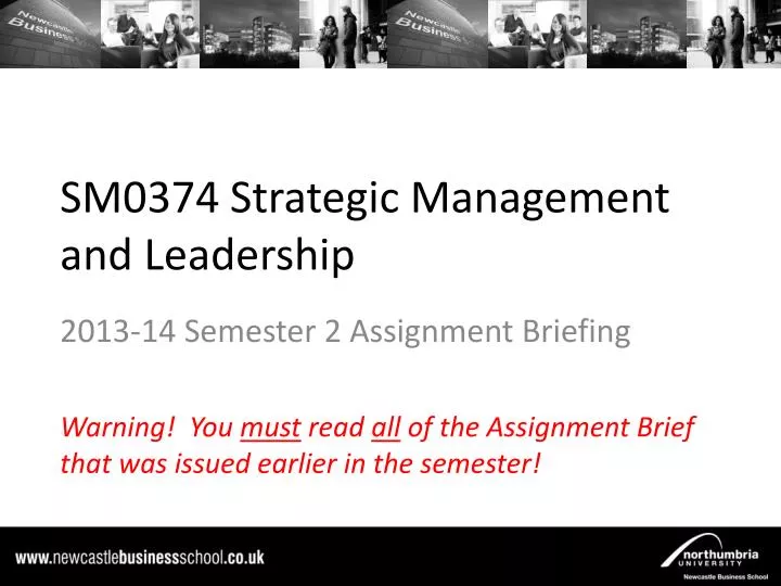 sm0374 strategic management and leadership