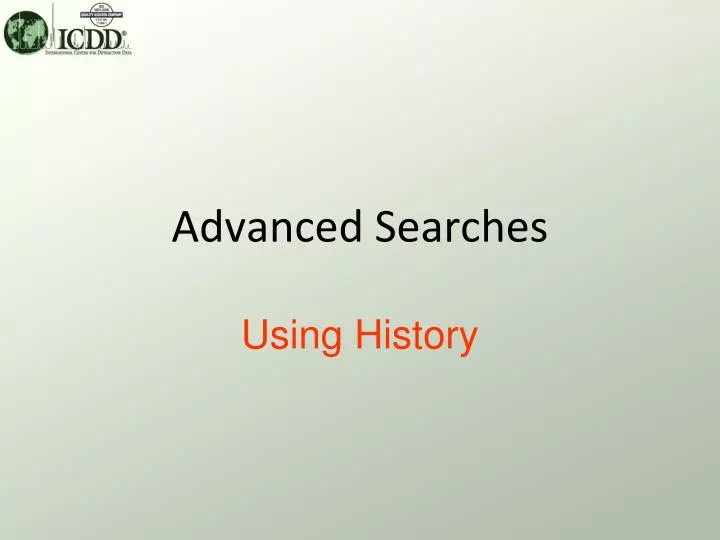 advanced searches