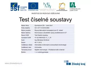test seln soustavy