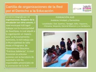 cartilla de organizaciones de la red por el derecho a la educaci n