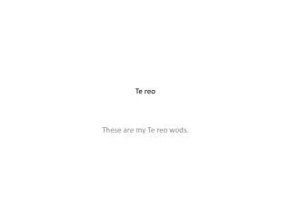te reo