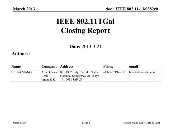 ieee 802 11tgai closing report