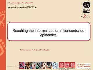 Reaching the informal sector in concentrated epidemics