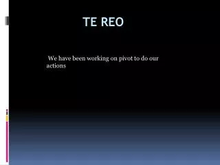 Te Reo