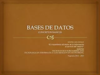 bases de datos conceptos basicos