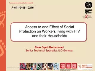 Access to and Effect of Social Protection on Workers living with HIV and their Households