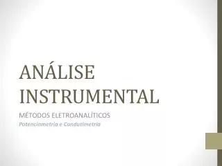 an lise instrumental
