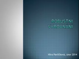 robustn vyrovn n