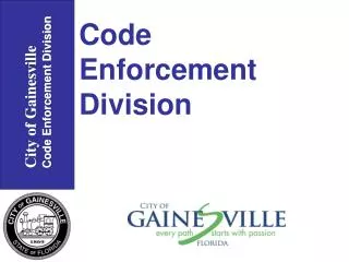 City of Gainesville Code Enforcement Division