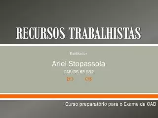 recursos trabalhistas