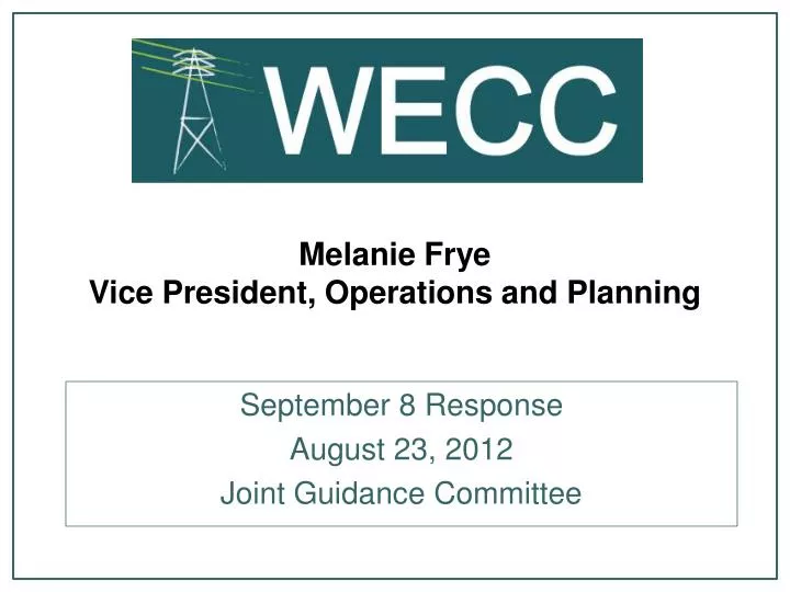 melanie frye vice president operations and planning