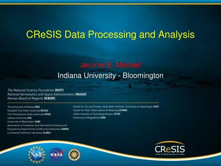 cresis data processing and analysis