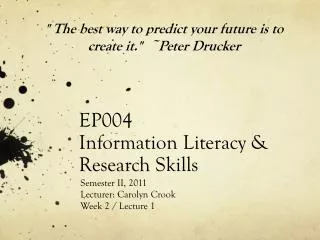 EP004 Information Literacy &amp; Research Skills