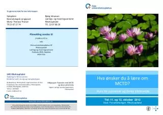hva nsker du l re om mctd